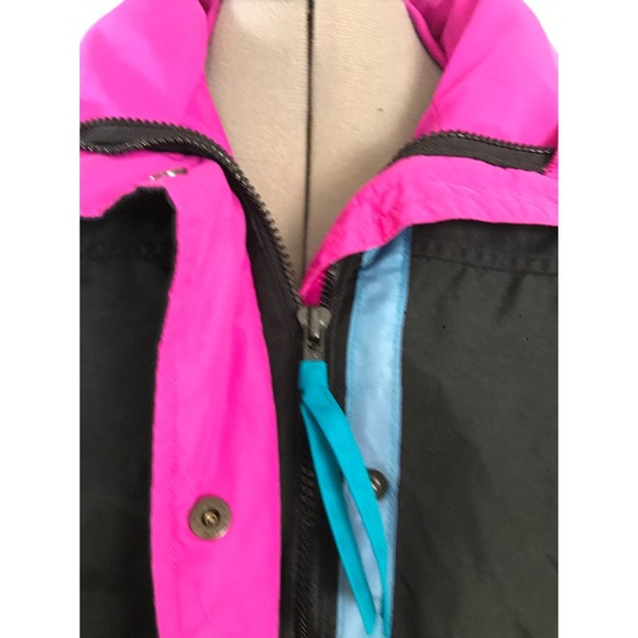 Vintage Columbia Sz M Bugaboo Shell Only Jacket Pink and Turquoise - Picture 4 of 9